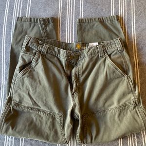 Carhartt double knee rigsby pants 36x30 olive gray
